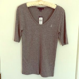 🌞Ralph Lauren Grey T-Shirt SZ LG NWT